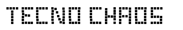 Tecno Chaos font preview